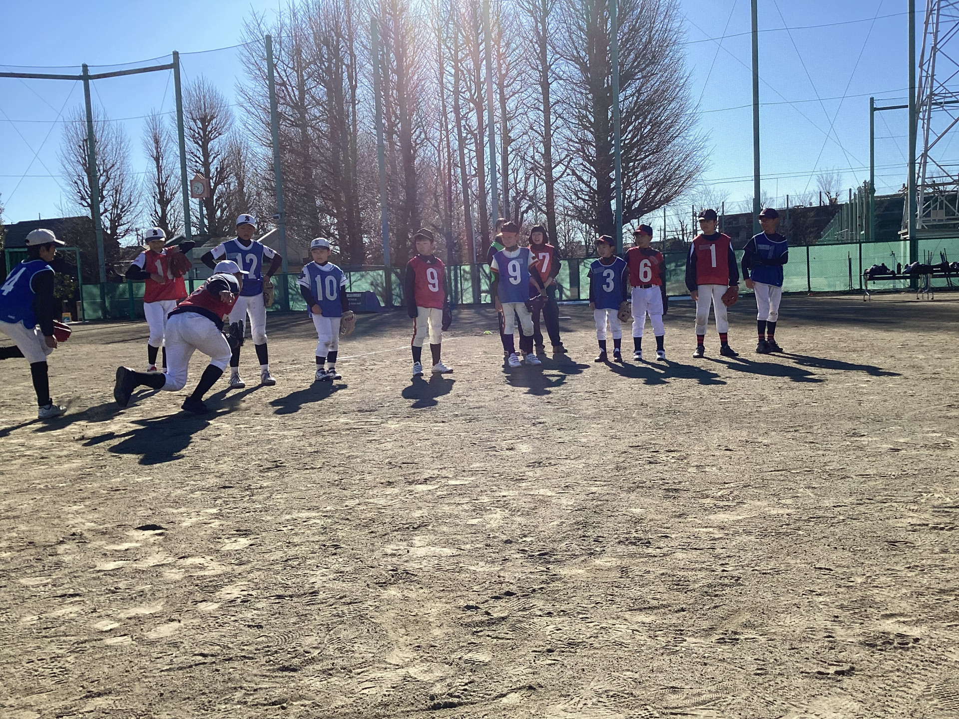 ０７野球教室守備練習